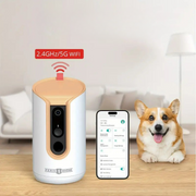 2K Pet Camera, 360°View Dog Camera With Treat Dispensing