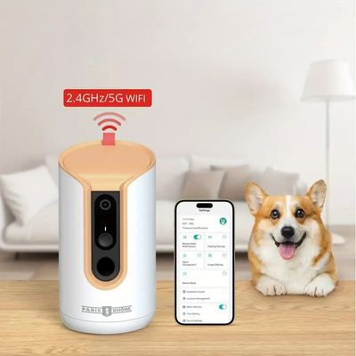 2K Pet Camera, 360°View Dog Camera With Treat Dispensing