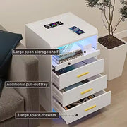 LED Light Drawers Bachelor's Chest Bedroom Furniture