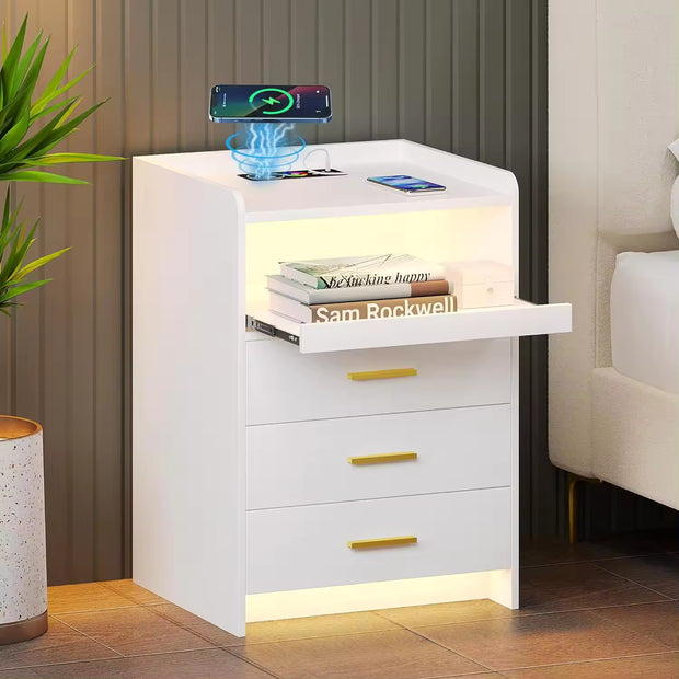 LED Light Drawers Bachelor's Chest Bedroom Furniture