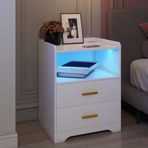 LED Light Drawers Bachelor's Chest Bedroom Furniture