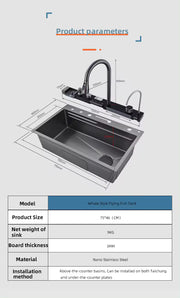 New Big Kitchen Sink With Drainer Kitchen Sink Multifunctional